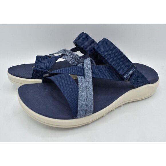 Merrell Womens Size 8 District 4 Mendi Sea Navy Open Toe Sandals Shoes - Picture 2 of 12